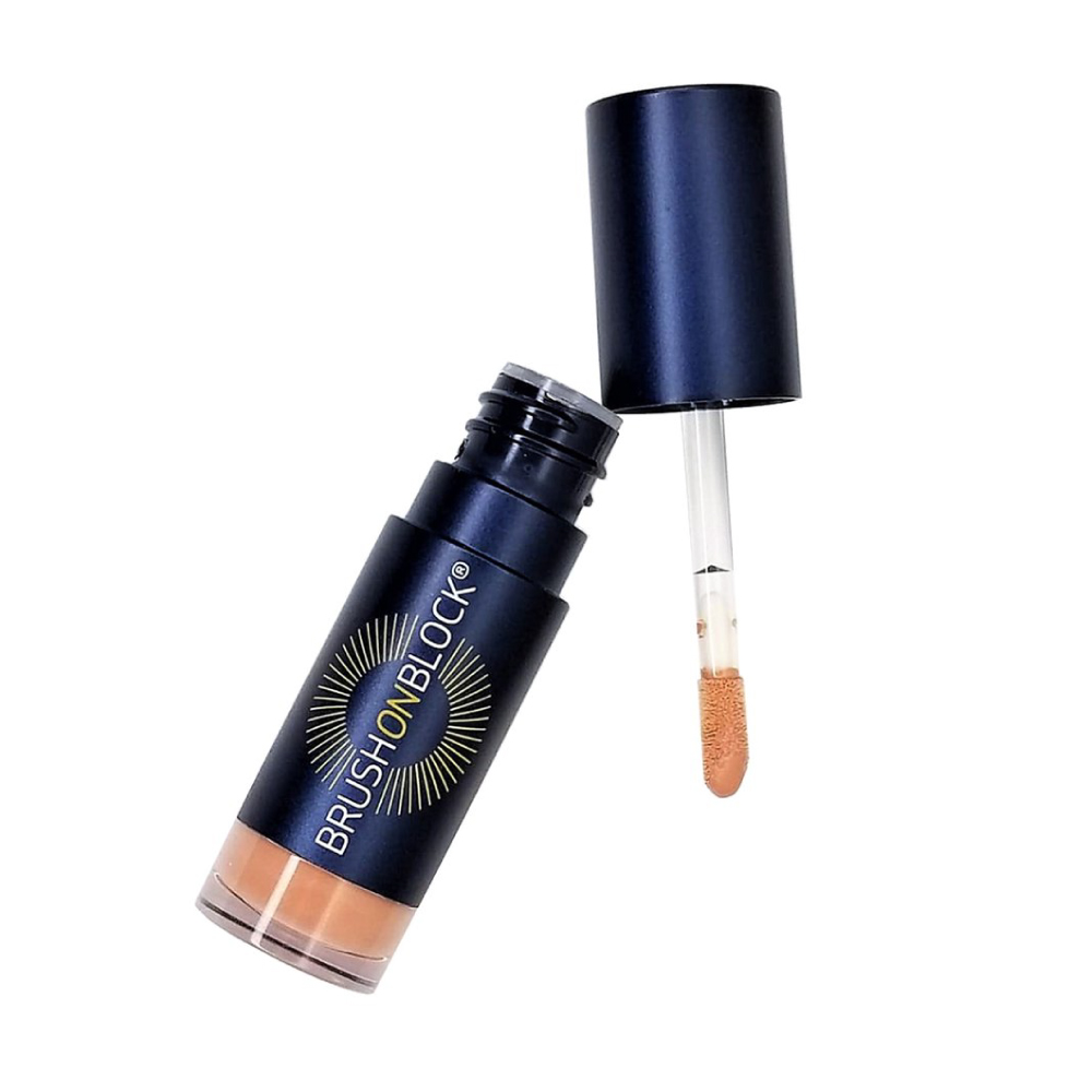  Brush On Block Sun Protection Lip Oil, Broad Protection  Hydrating SPF 32 Sunscreen, Coral (Warm Pink) : Beauty & Personal Care